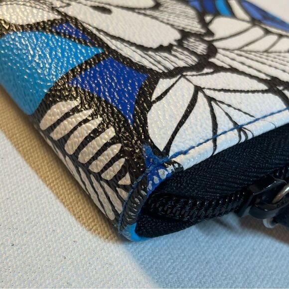 Vera Bradley Leather Blue Bayou All in One Wallet Zipper - Picture 2 of 11